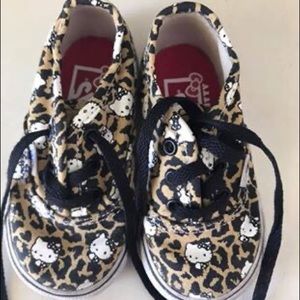 Leopard print Hello Kitty Vans toddler size